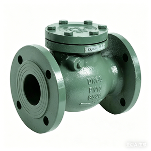 Vanne de retenue à clapet double à deux voies en fonte COVNA DN150 6 pouces PN16, double bride, manuelle, anti-retour, haute température pour les fluides aqueux - Product Image 3