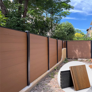 <span class=keywords><strong>Panneau</strong></span> de clôture composite WPC facile à assembler, sans peinture, pour l'extérieur, séparation d'intimité, clôture de jardin, patio, aménagement paysager - Product Image 2