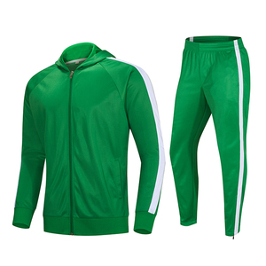 Dài Tay Áo Tracksuits Chạy Bộ <span class=keywords><strong>Kit</strong></span> Đào Tạo Jersey Đầy Đủ Dây Kéo Áo Khoác Cho Người Đàn Ông Người Phụ Nữ Đồng Bằng Tùy Chỉnh Bóng Đá Tracksuits - Product Image 2