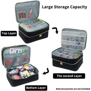 Organizador de Costura de Doble Capa, Bolsa para Accesorios de Costura, Cesta de Costura - Product Image 4