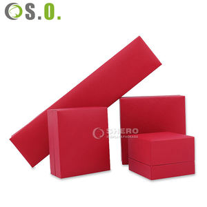 Boîtes à bijoux en cuir PU de qualité supérieure, personnalisées, bleues et rouges, pour colliers, bracelets, bagues, boucles d'oreilles, vente en gros - Product Image 2