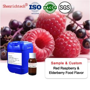 Muestra de aceite de sabores de grado alimenticio superpuesto de doble sabor de frambuesa saúco para bebidas concentradas de jugo de frutas - Product Image 1