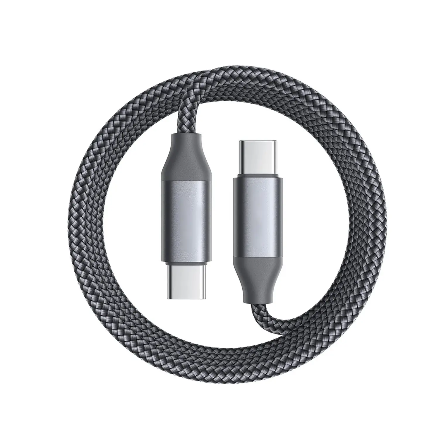 Высококачественный нейлоновый плетеный 10 Гбит/с 100 Вт 5 А кабель для быстрой зарядки с Type C на USB C для MAC
