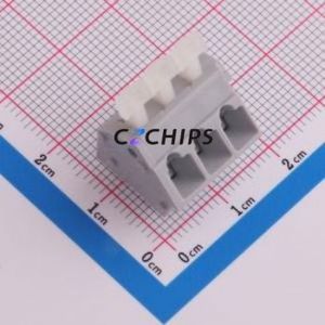 256-403 Spring Terminal Block Through hole Component (THT),P=5.08mm Connector 5.08mm Gray Through Hole 3P - Product Image 1