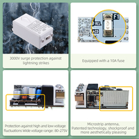 Kit de relais étanche Smart Home Essential 1000W 3 Modes supportant le kit de récepteur de commutateur à distance Alexa 433MHz pour toutes les lumières