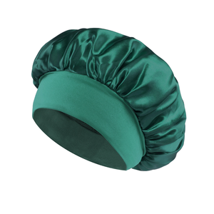 Gorro <span class=keywords><strong>de</strong></span> baño sólido europeo y americano clásico, gorros <span class=keywords><strong>de</strong></span> pelo <span class=keywords><strong>de</strong></span> ala ancha <span class=keywords><strong>de</strong></span> satén a la moda, gorro <span class=keywords><strong>de</strong></span> dormir para mujer - Product Image 2
