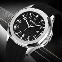 Skmei 9286 nouveau Design Unique marque haut de gamme montre d'affaires en Silicone vente en gros hommes mouvement à Quartz montre étanche reloj