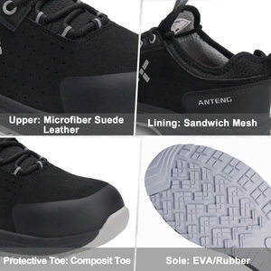 ANTENG Safety <strong>Shoes</strong> for Men Microfiber Upper Wide Composite <strong>Toe</strong> Electrical Insulation Work <strong>Shoes</strong> for Electrical Work - Product Image 5