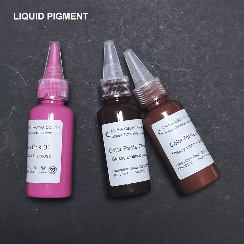 Nouvelle arrivée matières premières Pigment liquide pour brillant à lèvres rose café chocolat rouge à lèvres couleur pâte lèvre liquide colorant