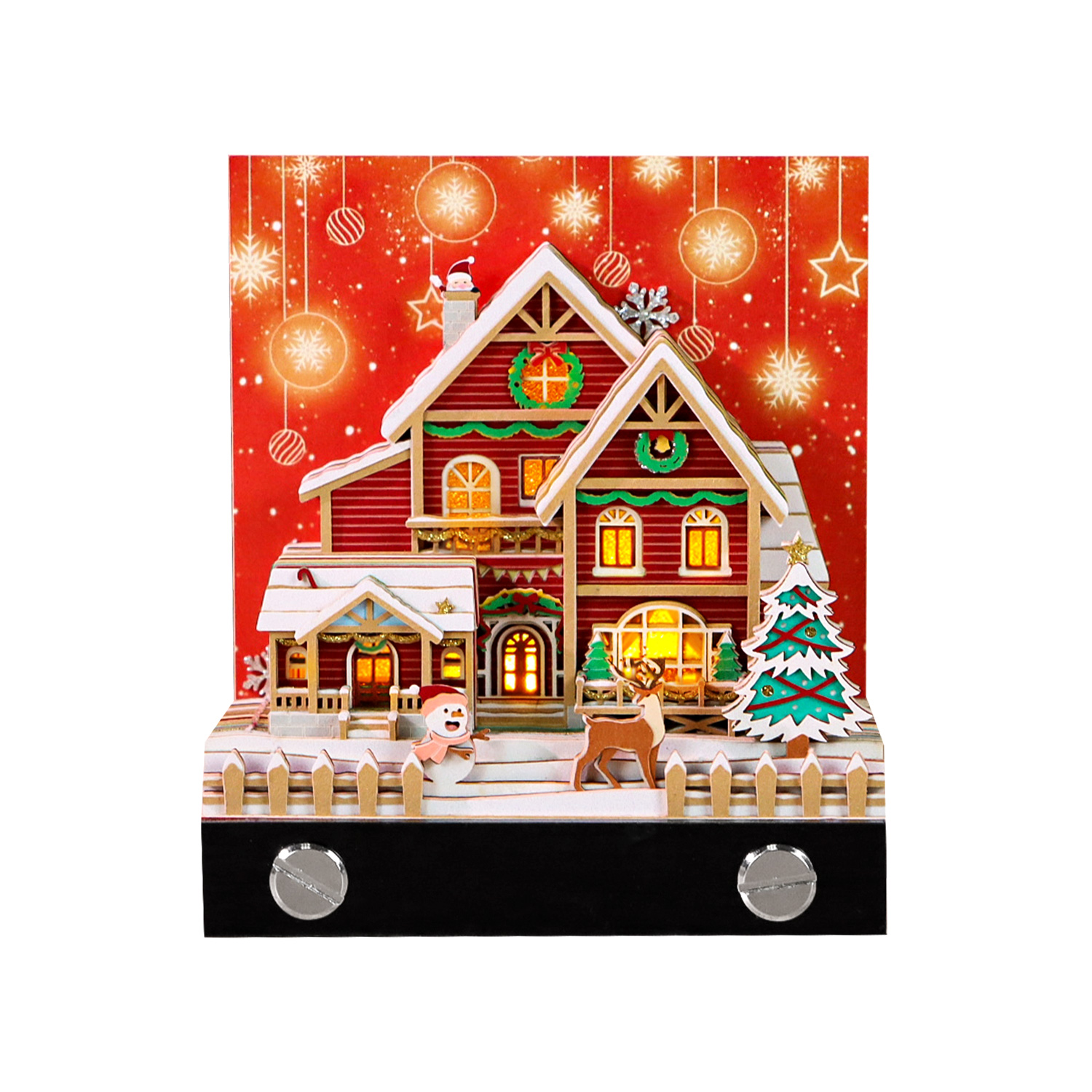 Maison de neige-multicolore