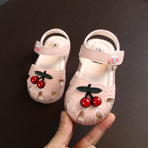 Sandali per Bambine con Decorazione a <span class=keywords><strong>Ciliegia</strong></span>, Punta Chiusa, Scarpe Estive da Principessa per Neonati e Bambine Piccole, Taglie 15-30 - Product Image 3