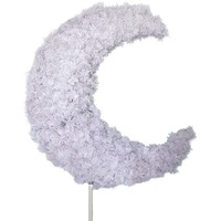 Accessoires artificiels faits à la main Mubarak croissant de lune géant Ramadan Eid arbre de lune avec lumière