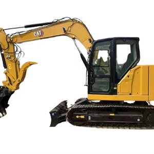 Petite pelle sur chenilles Caterpillar 307.5E 7.5 tonnes d'occasion d'origine avec bulldozer et en bon état de fonctionnement Meilleur prix en vente - Product Image 1