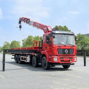 Grúa hidráulica Dongfeng de 14 toneladas con pluma recta montada en camión y cabina de operador - Solución de transporte de equipo pesado - Product Image 6
