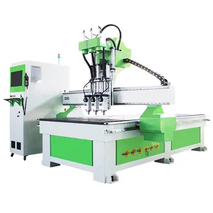 LD 1325 air cooling spindle cnc router machine for wood door cabinet wardrobe carving with three head