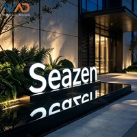 Affichage publicitaire de grande taille personnalisé avec logo de magasin Panneau sur pied avec éclairage frontal Panneaux d'entreprise à led Panneaux de signalisation de sol