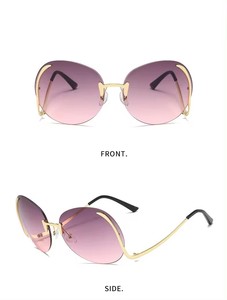 Gafas de Sol de Diseño Irregular de Última Moda, Montura Metálica Multicolor sin Aro, Gafas de Sol de Lujo para Mujer, Gafas de Moda de Lujo - Product Image 4