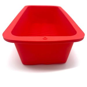 Molde rectangular de silicona para hornear, color gris, apto para horno, antiadherente, para hornear pan y pasteles - Product Image 3