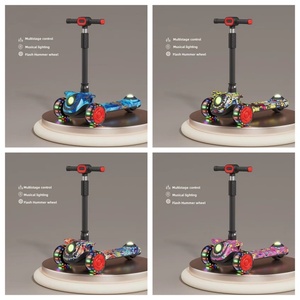 Patineta Plegable para Niños, Modelo 2026, para Exteriores, de 3 a 8 Años, <span class=keywords><strong>con</strong></span> Función Antideslizante y Luces Musicales - Product Image 2