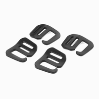Boucle en G en aluminium 15 mm réglable pour sangles de sac à dos, curseur de sangle en métal noir pour quincaillerie de sacs d'extérieur