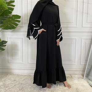 6534 #   Nouvelle arrivée, robe hijab Nida de haute qualité, plissée, ample, avec un grand ourlet, robe de soirée musulmane, abaya, vêtements islamiques - Product Image 4