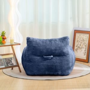 Db Oversized Comfy <b>Velvet</b> Bean Bag <b>Chair</b> With Armrests For Living Room Home Office Lazy Floor Sofa Contemporary Design - Product Image 6