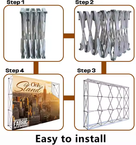 Vải di động Pop Up triển lãm thương mại triển lãm Backdrop hiển thị tường đứng - Product Image 4