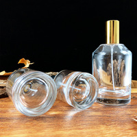 Flacons de parfum vides en verre rond en forme de dôme de 100 ml de haute qualité avec pulvérisateur à pompe, impression sérigraphique, boîte cadeau pour parfums