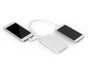 Hochwertige tragbare 5000-mAh-Powerbank mit integriertem Mikro kabel und Adapter für das iPhone