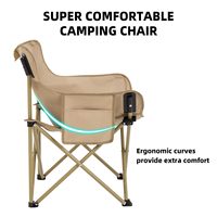 Chaise de camping compacte et portable, légère, pliable, avec poche latérale, fabriquée sur mesure par un fabricant OEM.