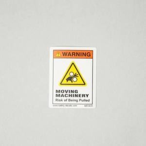 Autocollant d'avertissement de danger pour machines industrielles, machines mobiles, risque d'être entraîné, étiquette de sécurité industrielle - Product Image 4