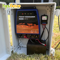 4.8J Hoge Vermogen Zonne-energie Elektrische Omheining Energizer IPX6 Waterdichte Elektrische Omheining Oplader voor Vee Paard Veeteelt Boerderij Bescherming