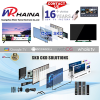 Televisores Inteligentes HAINA con Logotipo Personalizado, Google, Full HD, 32, 43, 50, 55, 58, 65 Pulgadas, Android, Cristal Templado, 4K, LED, Sin Marco, con T2s2