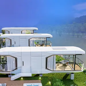 Nouveau design Villages de vacances mobiles de qualité supérieure Maison capsule maison préfabriquée de luxe Maison d'hôtel préfabriquée avec mobilier