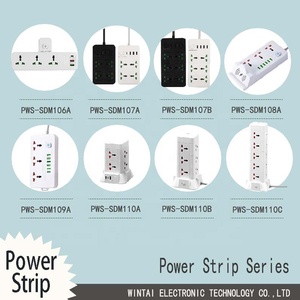 Wintai-công nghệ Trung Quốc đa cắm Power Strip Adapter 3 Outlet Power Strip với USB + Loại C phổ Power Strip nhà sản xuất - Product Image 4