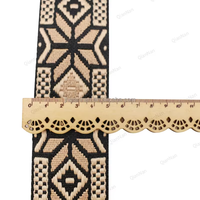 Ruban de sangle Jacquard haute ténacité 5cm de largeur garniture en Polyester brodé à prix d'usine pour accessoire de vêtement africain