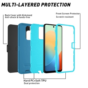 Étui robuste pour <span class=keywords><strong>Motorola</strong></span> Moto G 2026 2025 G Play Power Stylus avec clip de ceinture, étui antichoc avec béquille rotative à 360 degrés - Product Image 2