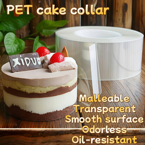 Rotolo trasparente resistente al calore per animali domestici con colletto ecologico con bordo trasparente per la teglia da forno con Mousse - Product Image 3