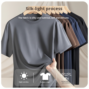 Camiseta blanca fresca de gama alta para hombre 60 unidades {60 unidades para algodón Pima} de manga corta 100% productos cuidadosamente seleccionados Supima - Product Image 1