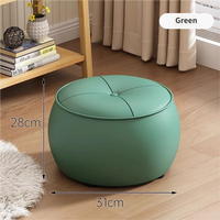 Offres à Durée Limitée : Repose-Pieds Ottoman Moderne en Cuir de Luxe, Doux et à Entrée Basse, Idéal pour Appartement et Salon
