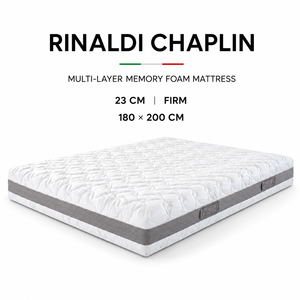 ที่นอนเมมโมรี่โฟม Rinaldi CHAPLIN ขนาด 20 ซม. แบบ Extra Firm ระบายอากาศได้ดี หลายชั้น พร้อมเทคโนโลยี Technocell Support ดีไซน์ทันสมัย หุ้มด้วยผ้าโพลีเอสเตอร์ - Product Image 5