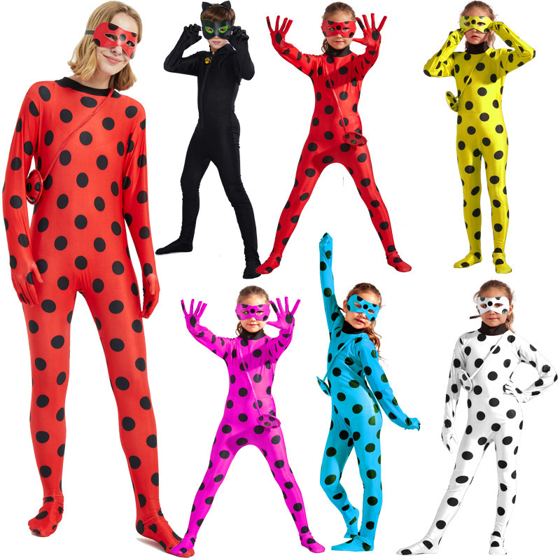 2021 carnival Seven Star Fantasia Ladybug Cosplay Ladybug girl body suit Halloween cartoon Costume ladybug party supplies