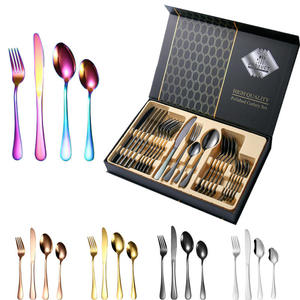 Juego de Tenedor y Cuchillo Cubiertos para Hotel de Acero <span class=keywords><strong>Inoxidable</strong></span> Mate Moderno para Restaurante Cubertería de Acero <span class=keywords><strong>Inoxidable</strong></span> - Product Image 2