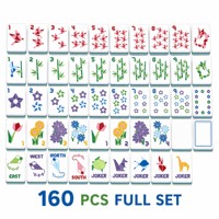 Set Mahjong Amerika Origami Modern 160-Piece Mewah Ubin Akrilik 5-Lapisan Tahan Lama Ramah Lingkungan untuk Hiburan