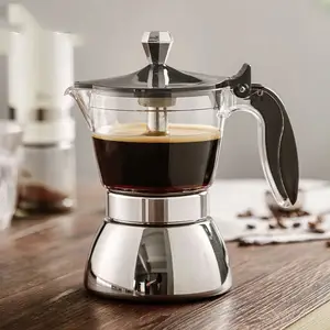 Vente chaude Cuisinière 2 en 1 cafetière italienne Moka pot espresso greca cafetière infuseur <span class=keywords><strong>percolateur</strong></span> <span class=keywords><strong>café</strong></span> <span class=keywords><strong>moulu</strong></span> moka pot - Product Image 1