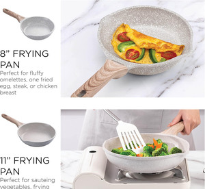 New Colorful and Heathly Aluminum Granite Non-stick Stone <b>Cookware</b> Set Eco-friendly Home Cooking Pot - Product Image 4