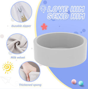 Fosses à balles rondes traitement enfants bébé <span class=keywords><strong>balle</strong></span> usine personnalisé <span class=keywords><strong>pas</strong></span> <span class=keywords><strong>cher</strong></span> prix intérieur logo personnalisé éponge intérieur jeu doux - Product Image 6