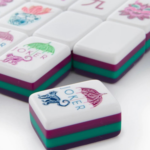 Wholesale 4 Layers Purple Modern Luxury Art Classic Mahjong Acrylic American Mah Jong Tiles For Indoor <b>Entertainment</b> - Product Image 4