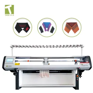 Kingtiger computerized smart collar knitting machine transfer straight needle flat machine jacquard cuff rib making price