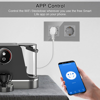 Bingoelec EU 16A Wifi prise intelligente prise de courant application de surveillance de l'énergie Tuya Smart Life télécommande fonctionne prise de courant Alexa